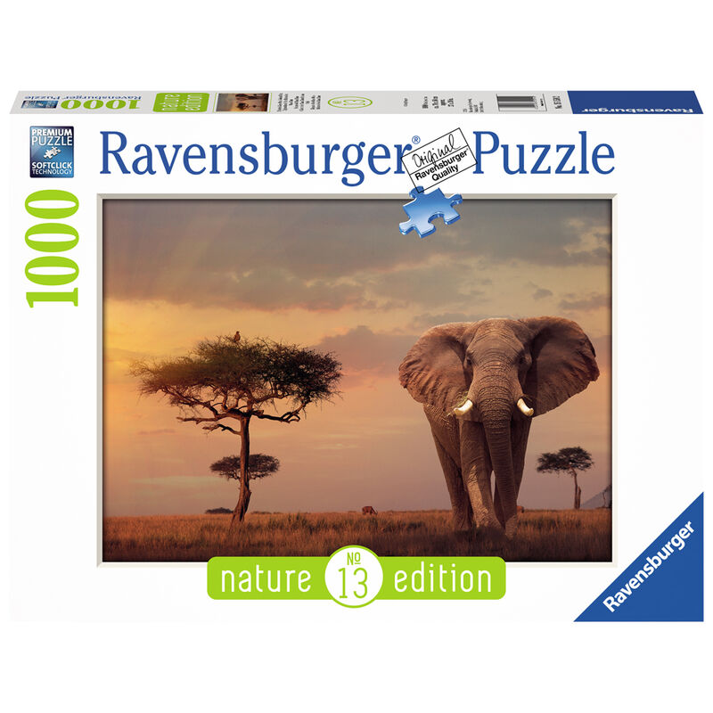 Puzzle Elefante de los Masai Mara 1000pzs de RAVENSBURGER - Frikibase.com