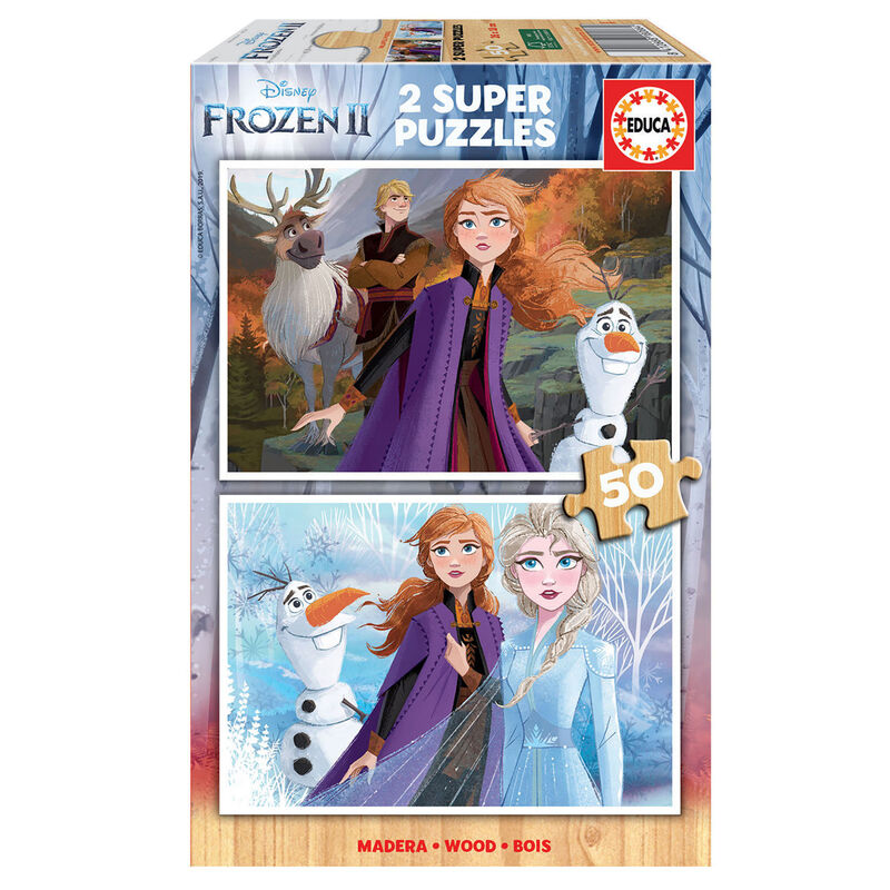 Puzzle Frozen 2 Disney madera 2x50pzs de EDUCA BORRAS - Frikibase.com