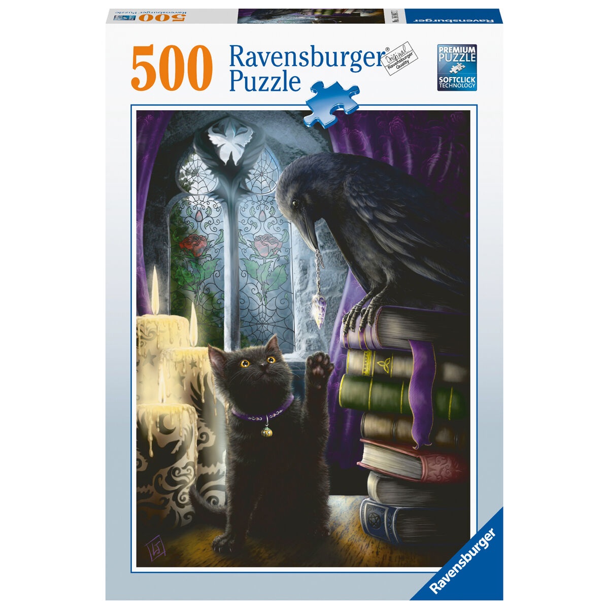 Puzzle Gato negro y cuervo 500pzs de RAVENSBURGER - Frikibase.com