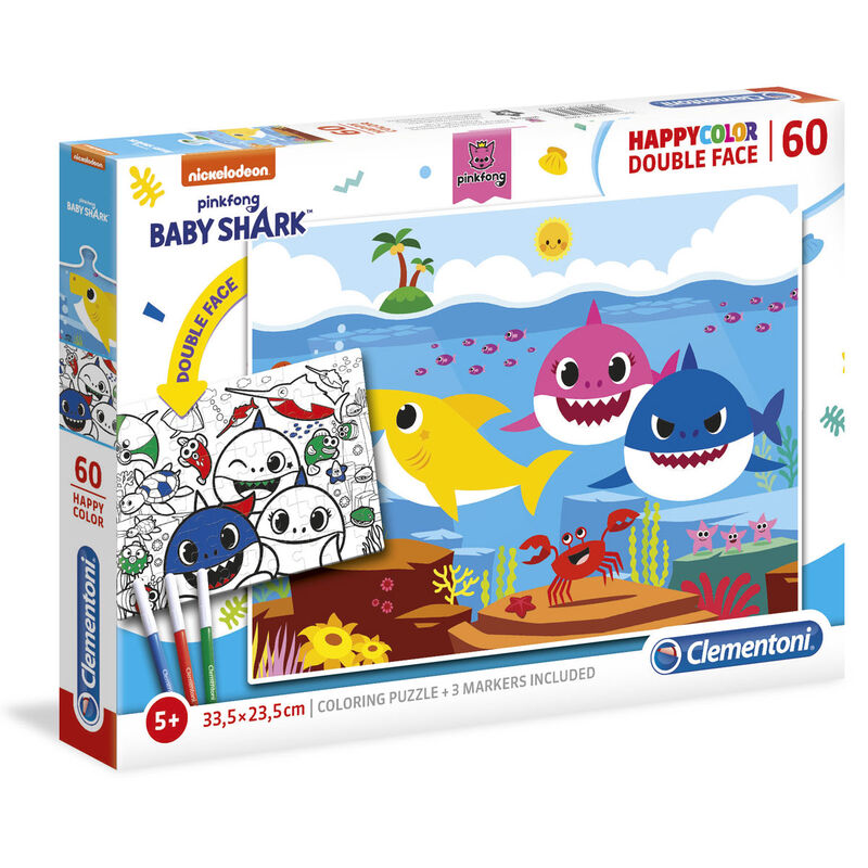 Puzzle Happy Color Baby Shark 60pzs de CLEMENTONI - Frikibase.com