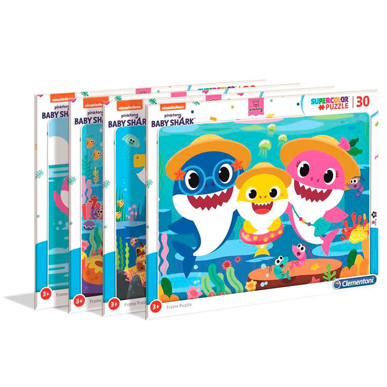 Puzzle In Frame Baby Shark 4x30pzs de CLEMENTONI - Frikibase.com