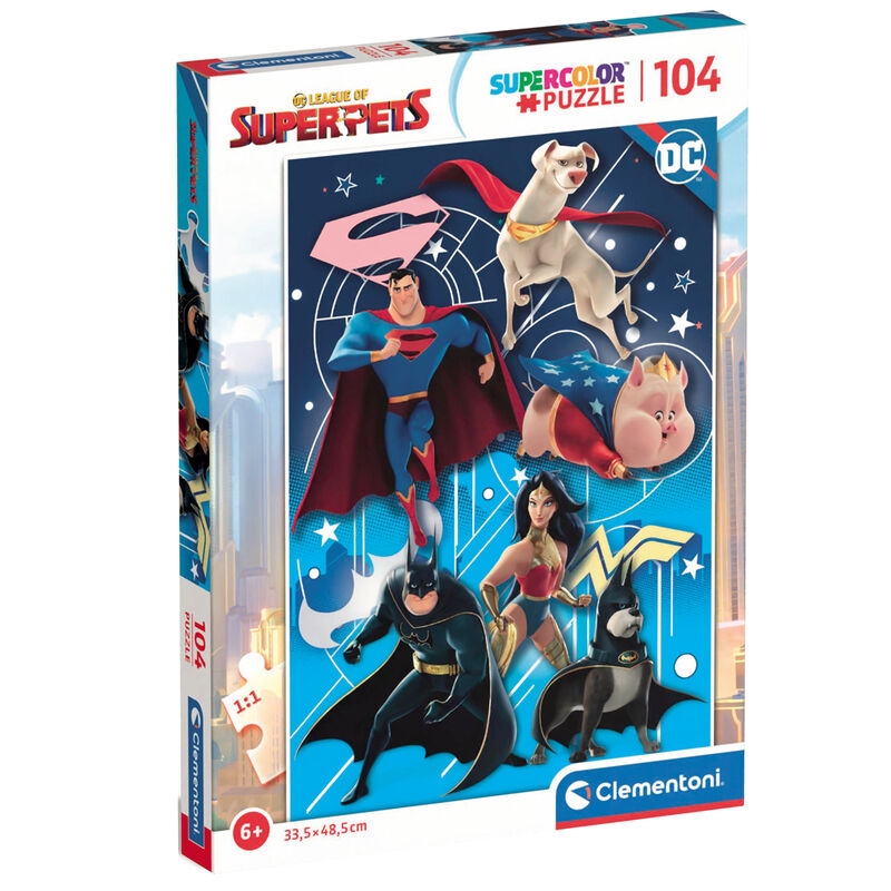 Puzzle League of Superpets DC Comics 104pzs de CLEMENTONI - Frikibase.com