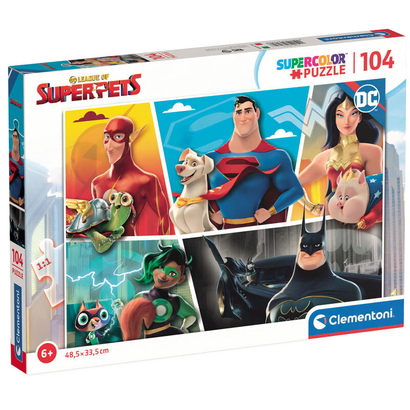 Puzzle League of Superpets DC Comics 104pzs de CLEMENTONI - Frikibase.com