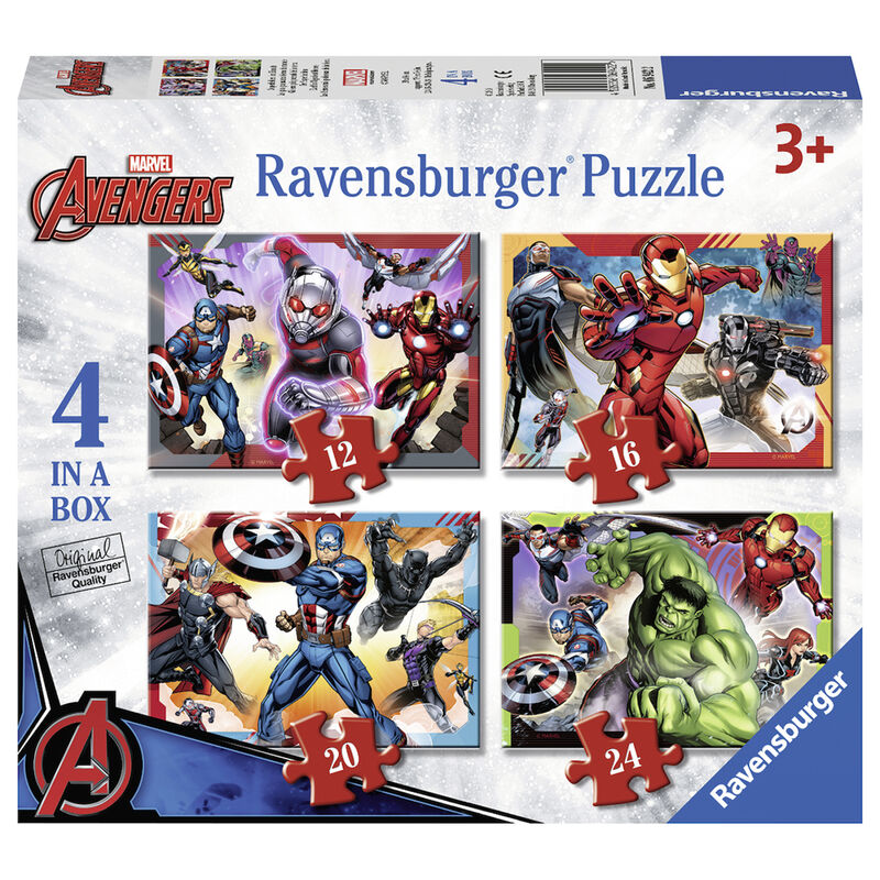 Puzzle Los Vengadores Avengers Marvel 12+16+20+24pzs de RAVENSBURGER - Frikibase.com