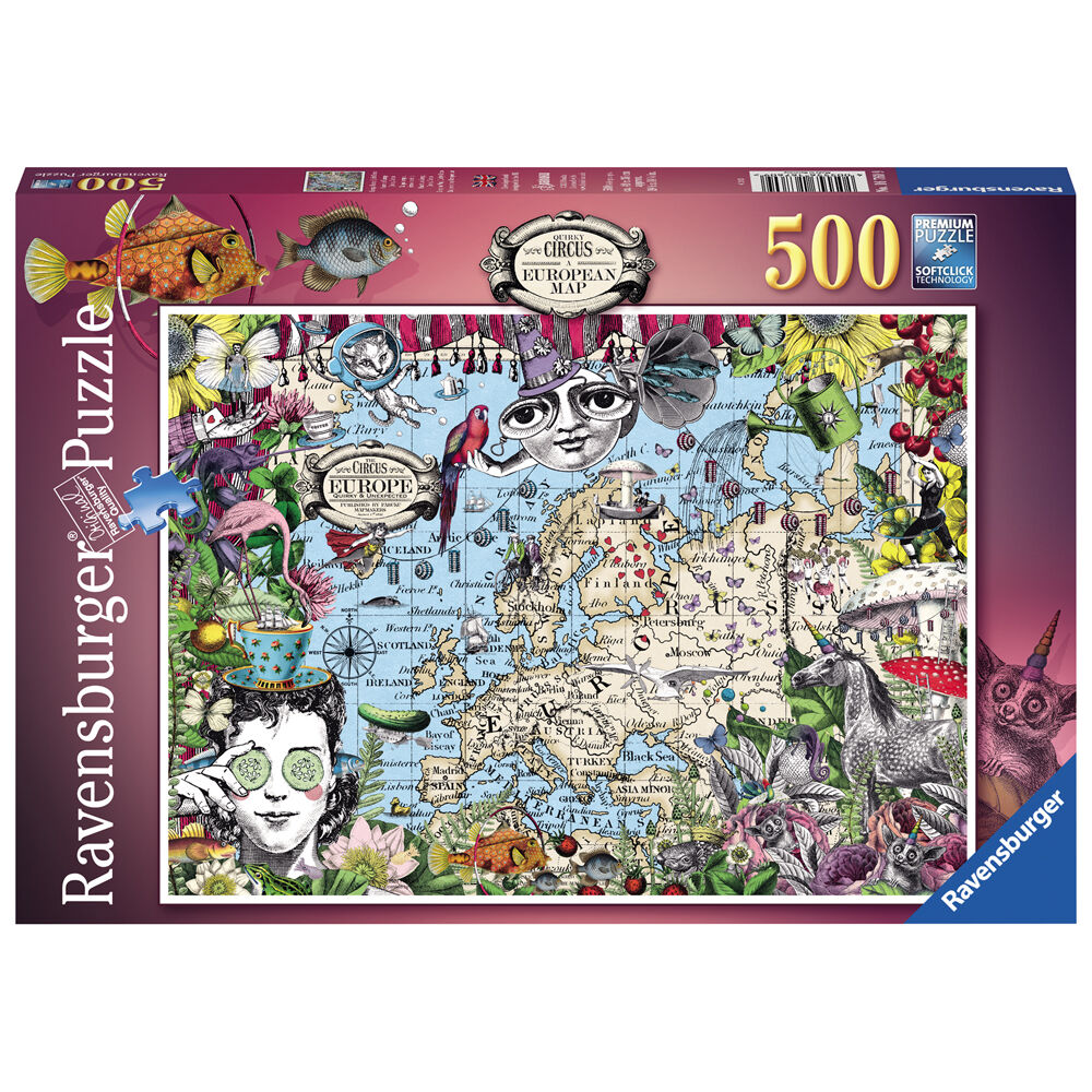 Puzzle Mapa Europeo 500pzs de RAVENSBURGER - Frikibase.com