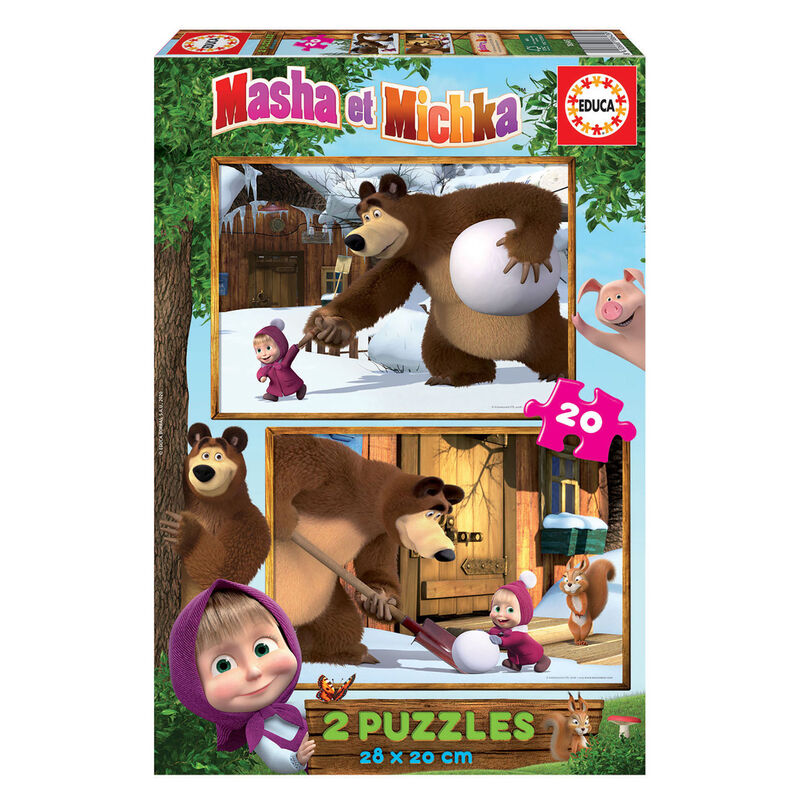 Puzzle Masha y el Oso 2x20pcs de EDUCA BORRAS - Frikibase.com