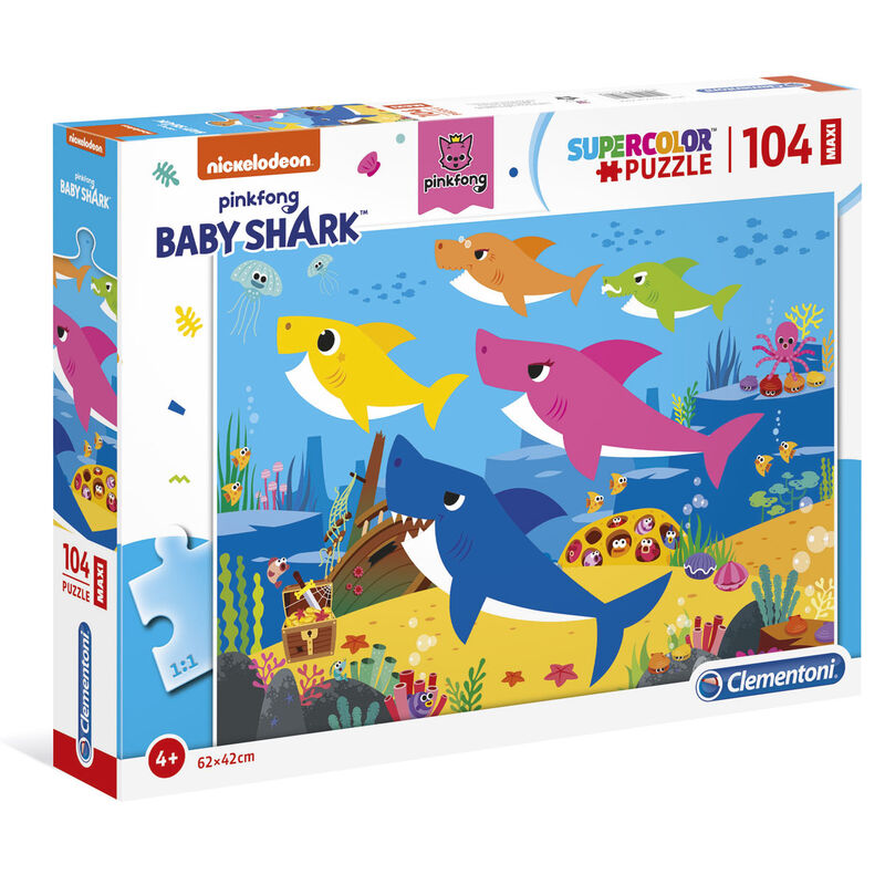 Puzzle Maxi Baby Shark 104pzs de CLEMENTONI - Frikibase.com