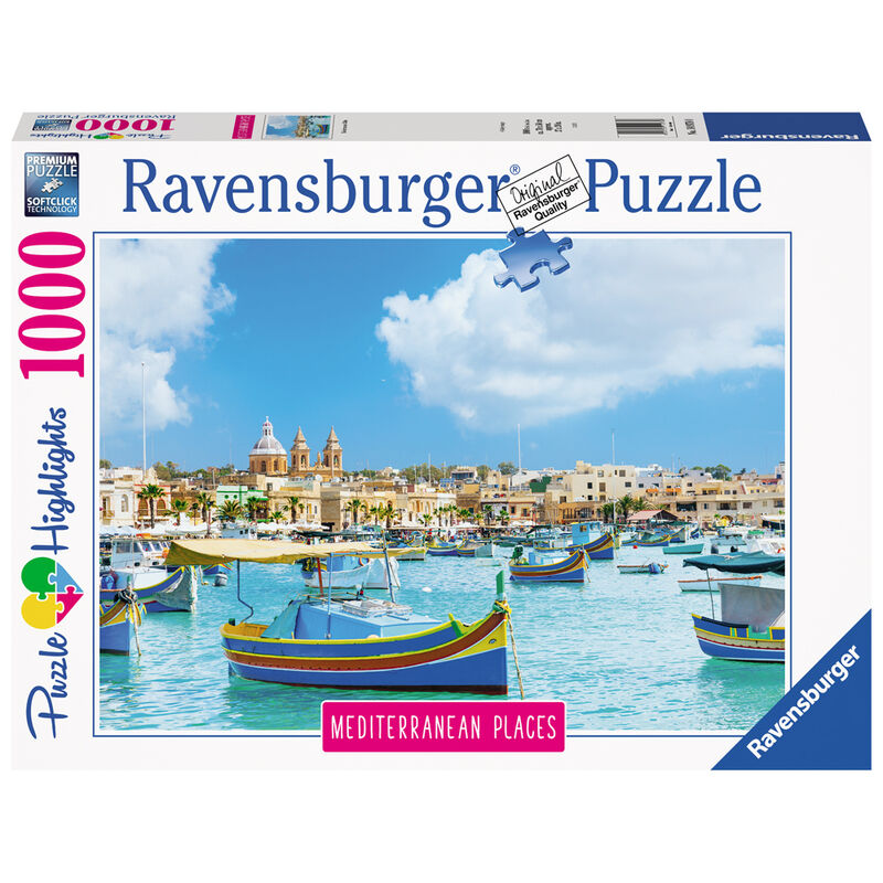 Puzzle Mediterraneo Malta 1000pzs de RAVENSBURGER - Frikibase.com