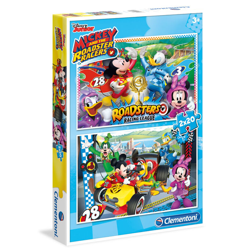 Puzzle Mickey and the Roadster Racers 2x20pzs de CLEMENTONI - Frikibase.com