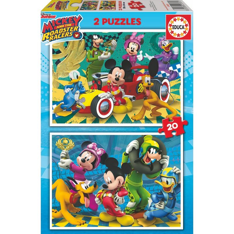 Puzzle Mickey and the Roadster Racers Disney 2x20pzs de EDUCA BORRAS - Frikibase.com