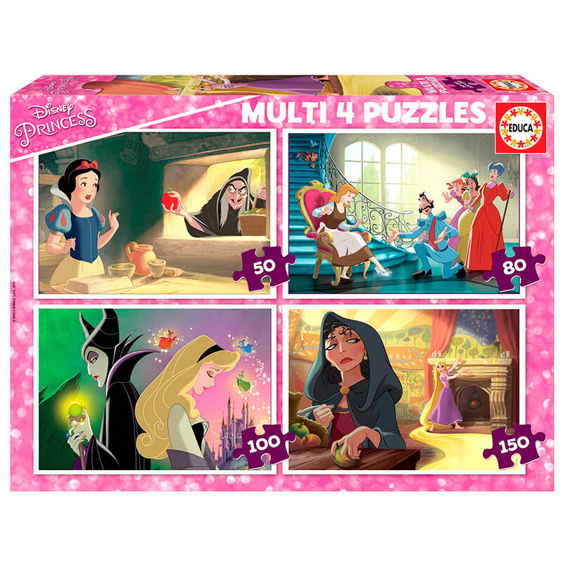 Puzzle Multi Princesas vs Villanos Disney 50-80-100-150pzs de EDUCA BORRAS - Frikibase.com