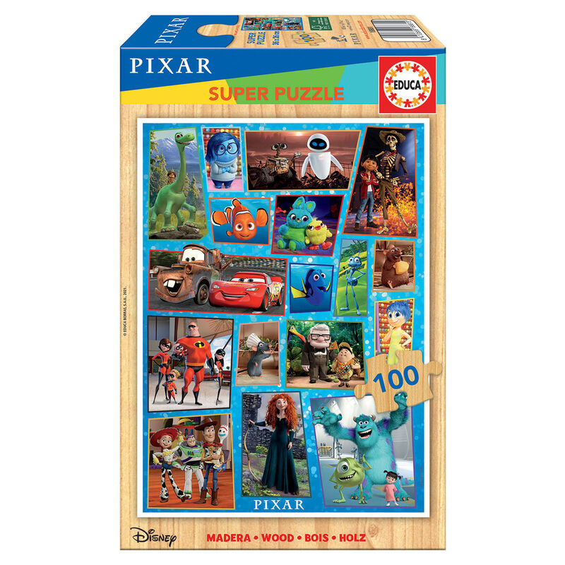 Puzzle Multiproperty Disney Pixar madera 100pzs de EDUCA BORRAS - Frikibase.com