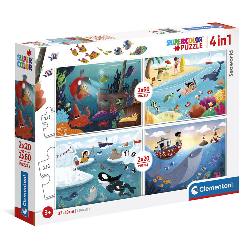 Puzzle Mundo Marino 2x20pzs 2x60pzs de CLEMENTONI - Frikibase.com