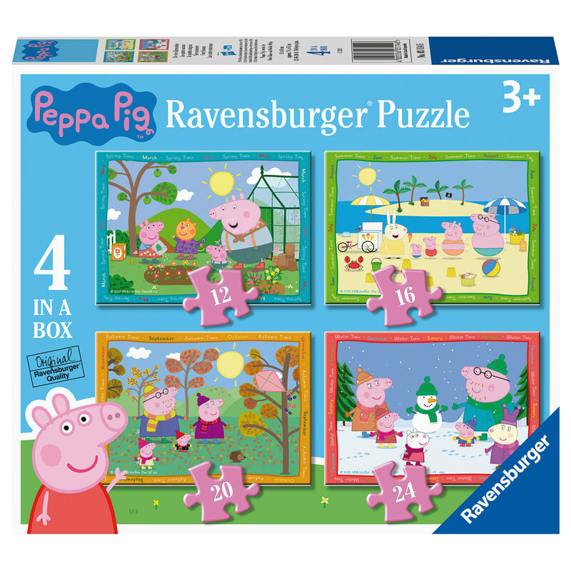 Puzzle Peppa Pig 12+16+20+24pzs de RAVENSBURGER - Frikibase.com