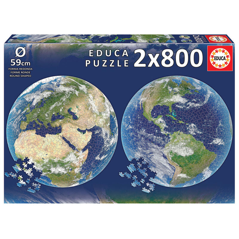 Puzzle Planeta Tierra 2x800pzs de EDUCA BORRAS - Frikibase.com