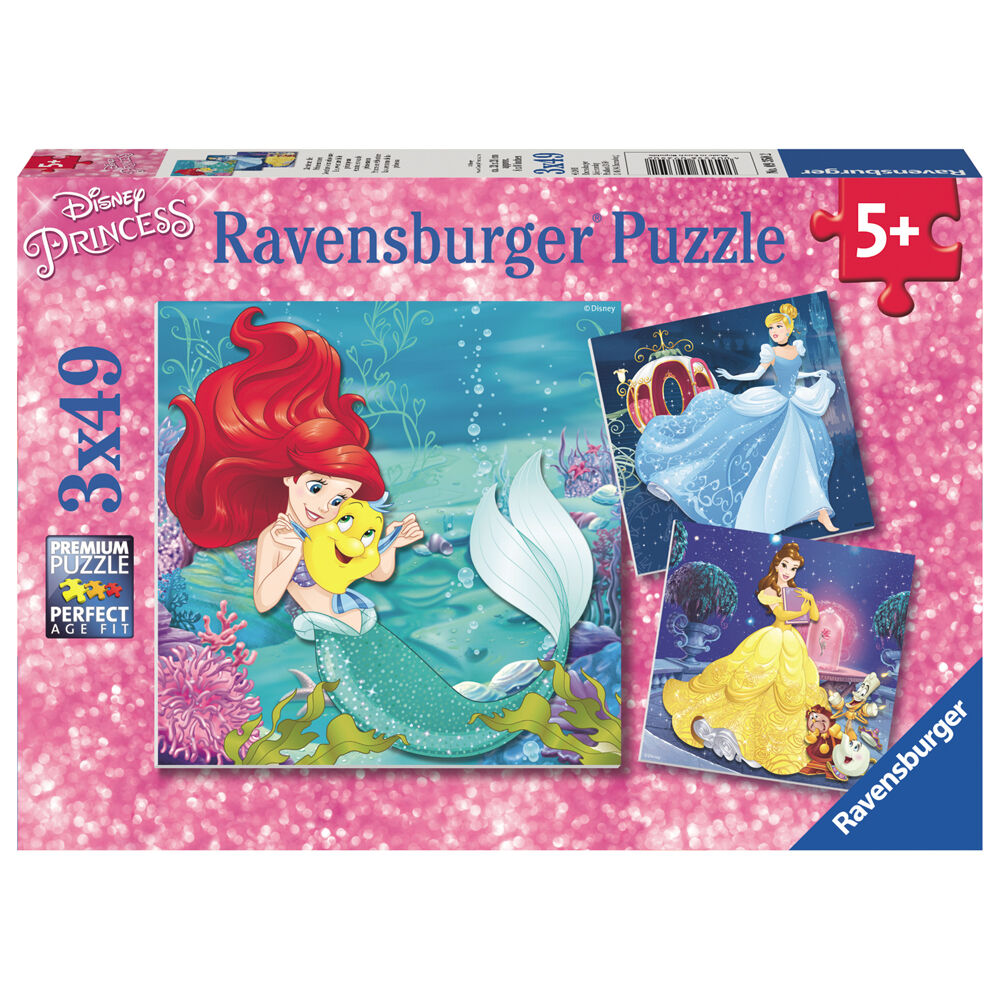 Puzzle Princesas Disney 3x49pzs de RAVENSBURGER - Frikibase.com