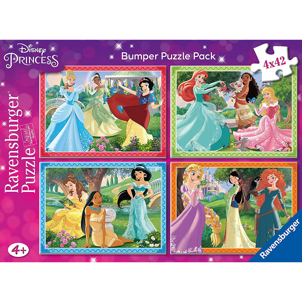 Puzzle Princesas Disney 4x42pzs de RAVENSBURGER - Frikibase.com