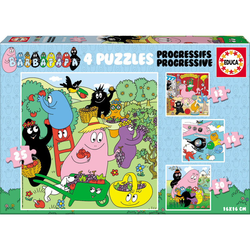 Puzzle Progresivo Barbapapa 12-16-20-25pzs de EDUCA BORRAS - Frikibase.com