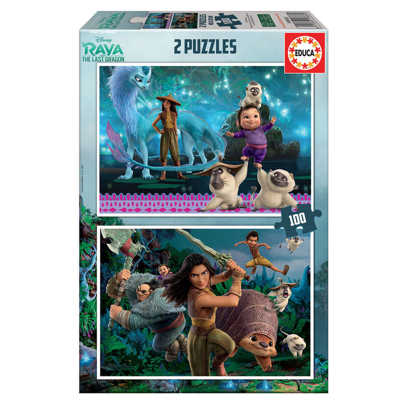 Puzzle Raya y El Ultimo Dragon Disney 2x100pzs de EDUCA BORRAS - Frikibase.com