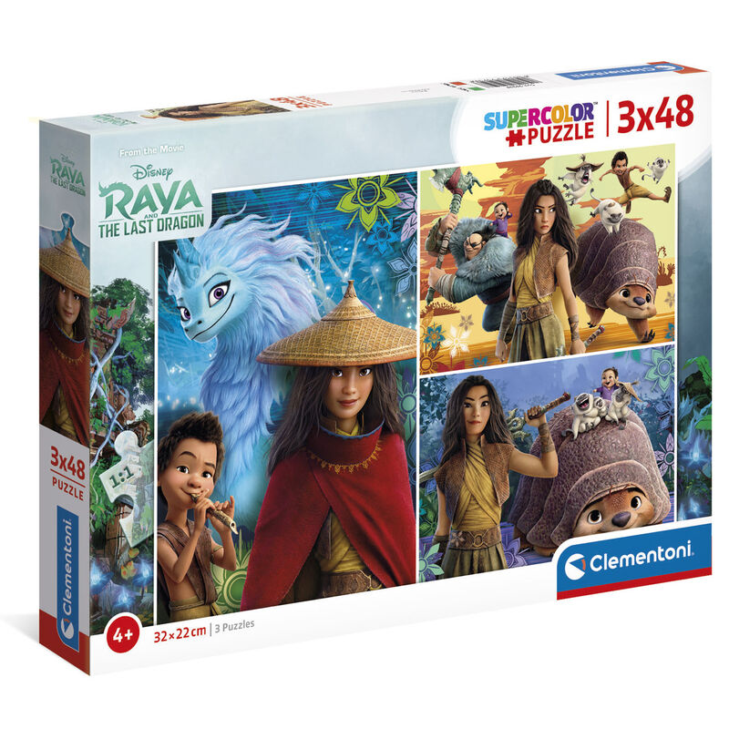 Puzzle Raya y el Ultimo Dragon Disney 3x48pzs de CLEMENTONI - Frikibase.com