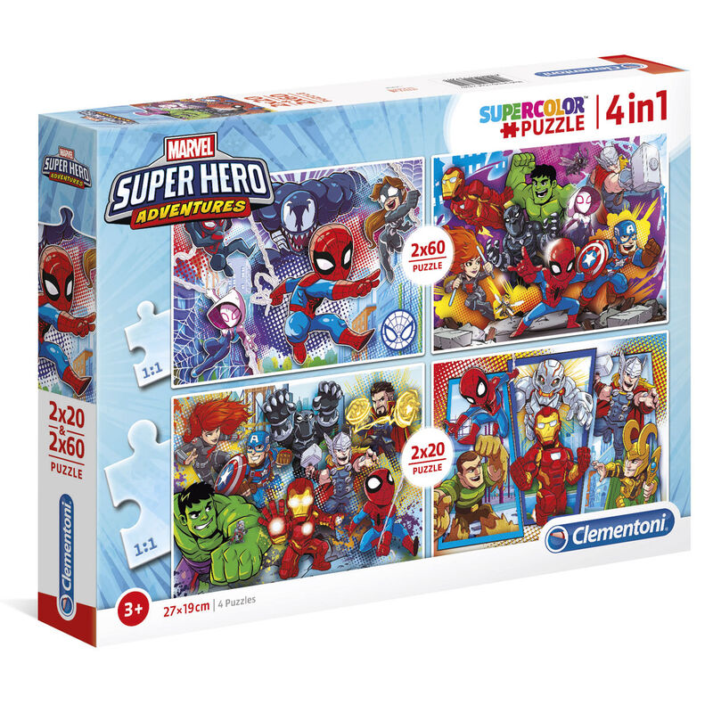 Puzzle Super Hero Marvel 2x20pzs 2x60pzs