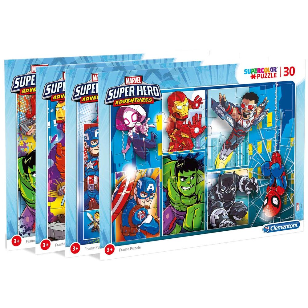 Puzzle Superhero Marvel 4x30pzs de CLEMENTONI - Frikibase.com