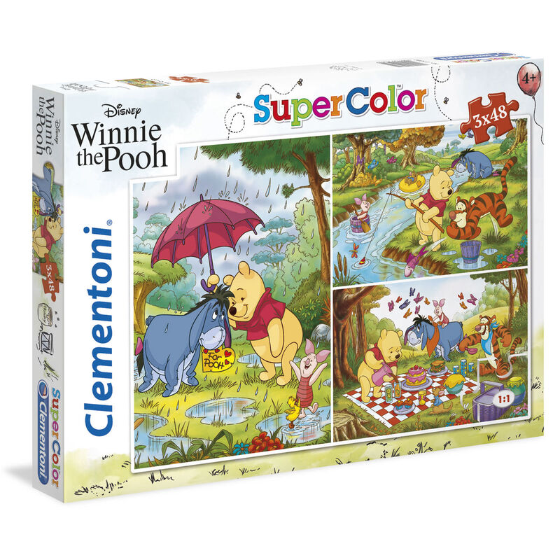 Puzzle Winnie the Pooh Disney 3x48pzs de CLEMENTONI - Frikibase.com