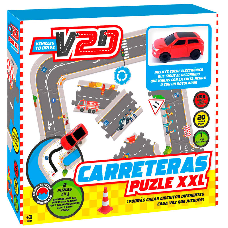 Puzzle XXL Infinito Carreteras + coche