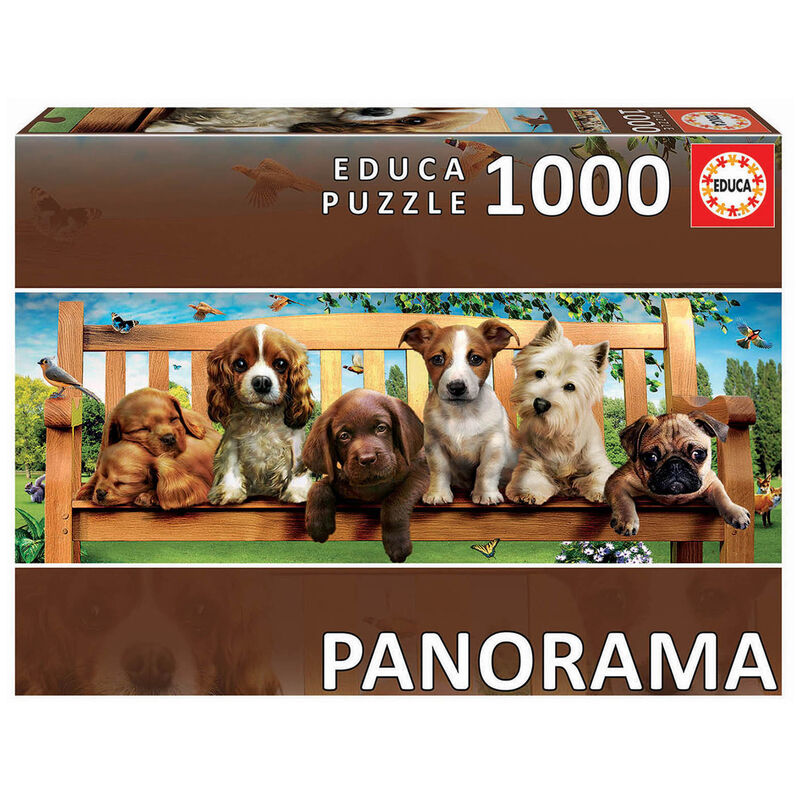 Puzzle panorama Perritos en el Blanco 1000pzs de EDUCA BORRAS - Frikibase.com