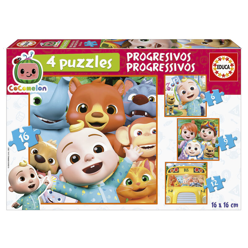 Puzzle progresivo Cocomelon 6-9-12-16pzs de EDUCA BORRAS - Frikibase.com