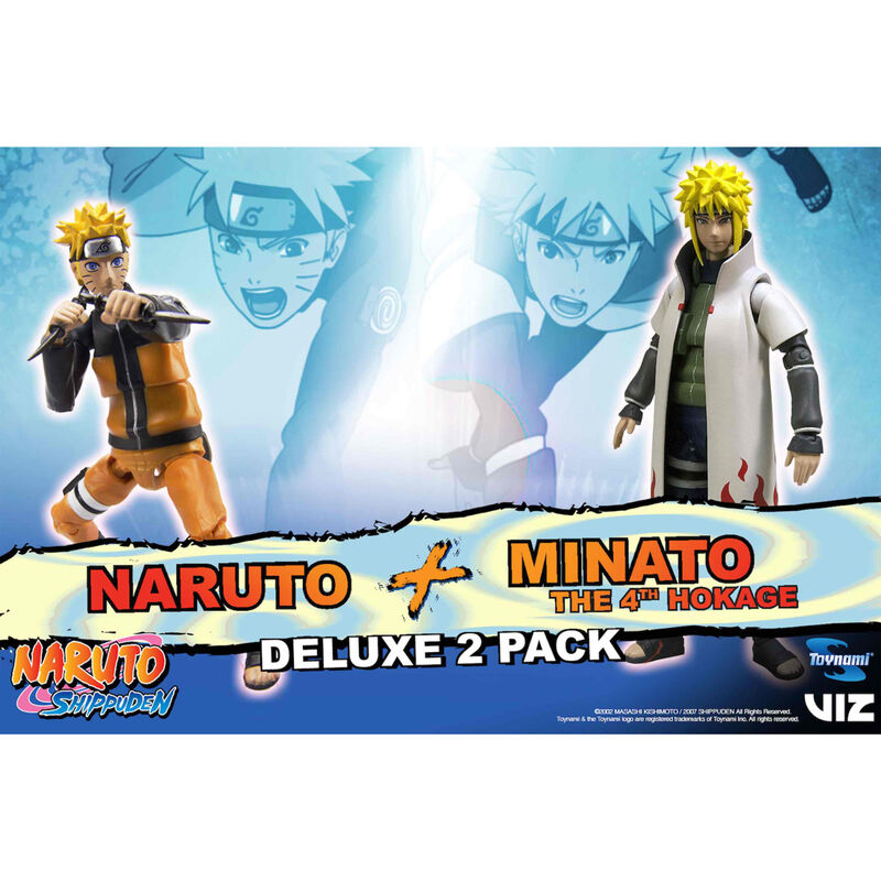 Set 2 figuras Naruto vs Minato 4th Hokage 25th Anniversary Naruto Shippuden 10cm