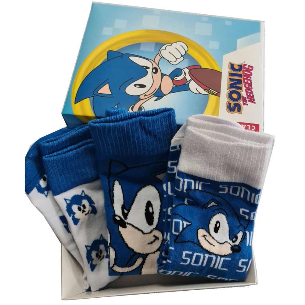 Set 3 calcetines Sonic The Hedgehog adulto (surtido)
