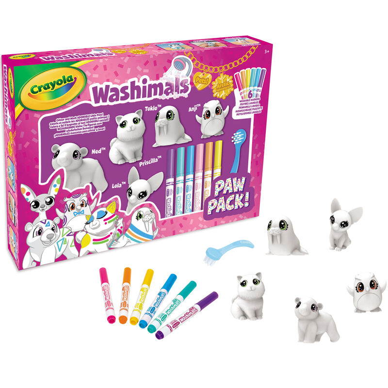 Set 5 mascotas del artico Washimals Pets Crayola