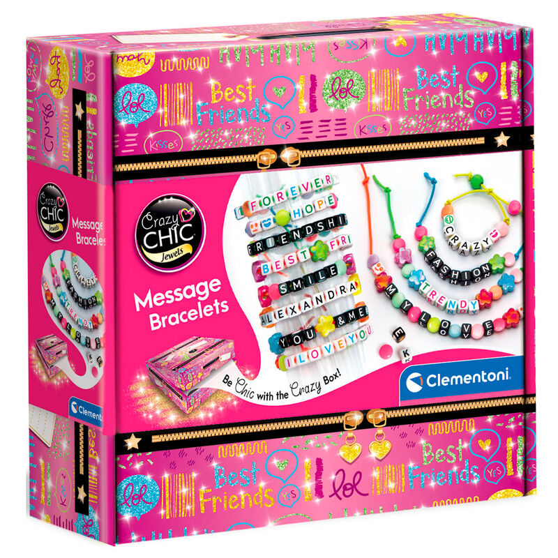 Set Creacion Pulseras con Mensaje Crazy Chic de CLEMENTONI - Frikibase.com