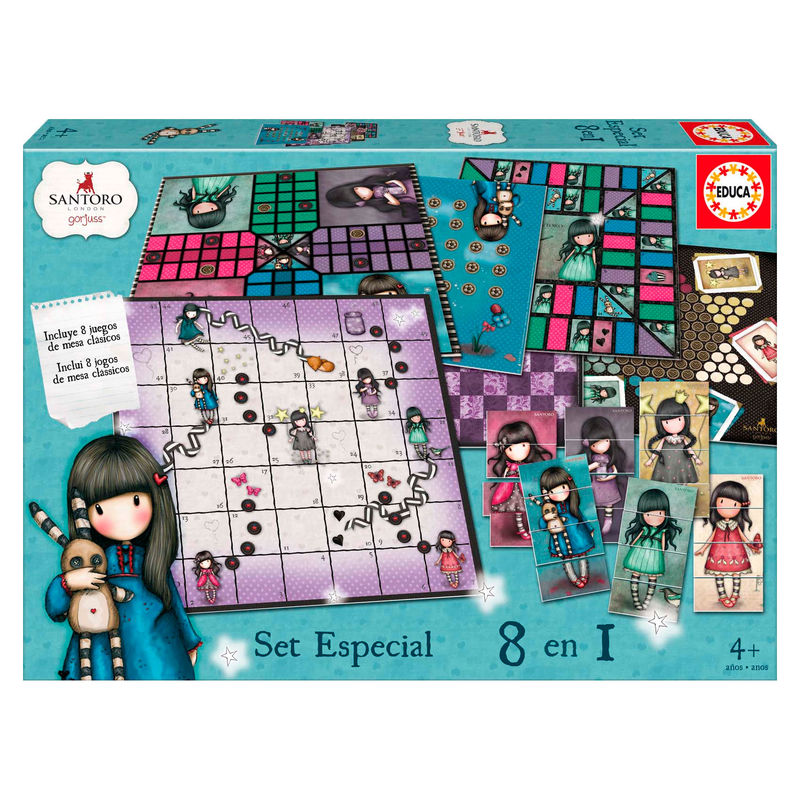 Set juegos 8 en 1 Gorjuss de EDUCA BORRAS - Frikibase.com