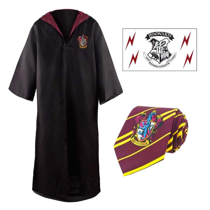 Set tunica + corbata + tatuaje Gryffindor Harry Potter Kids