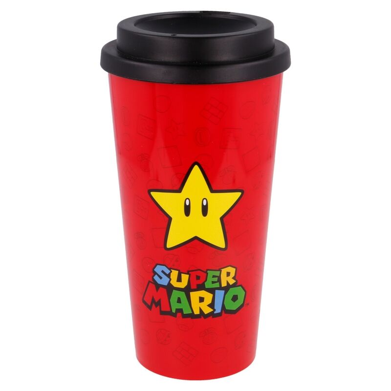 Vaso cafe doble pared Super Mario Bros Nintendo 520ml de STOR - Frikibase.com