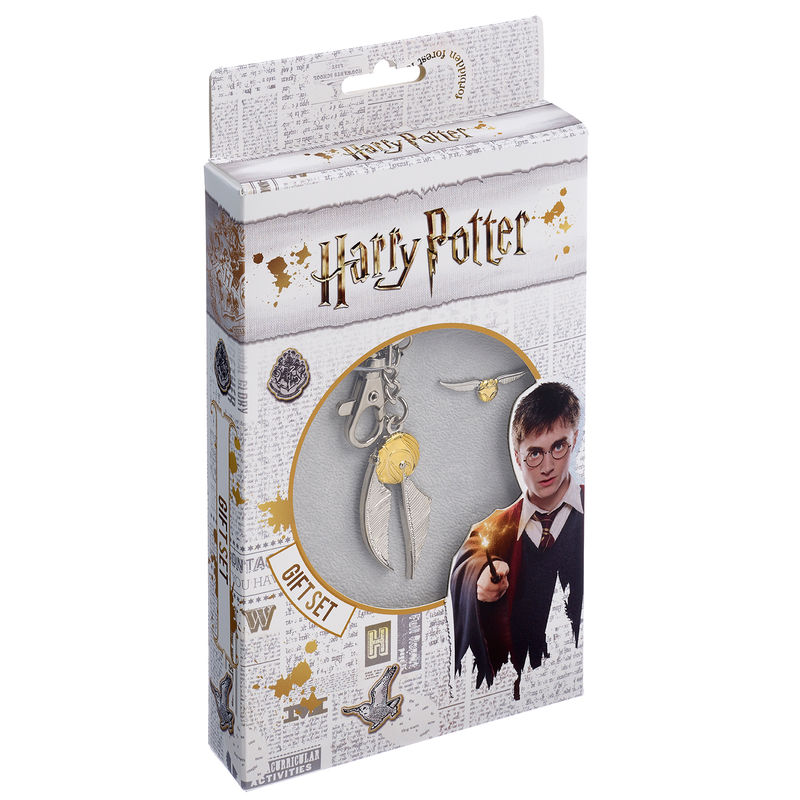 Blister llavero + pin Golden Snitch Harry Potter de WARNER BROS. - Frikibase.com