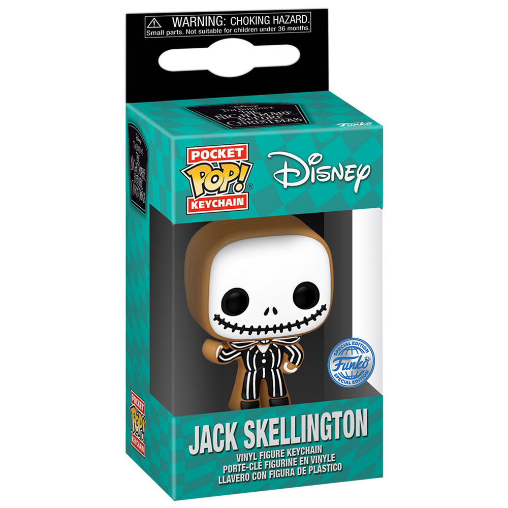 Llavero Pocket POP Disney Pesadilla Antes de Navidad Jack Skellington Gingerbread Exclusive de FUNKO - Frikibase.com