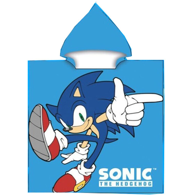 Poncho toalla Sonic The Hedgehog microfibra de SEGA - Frikibase.com