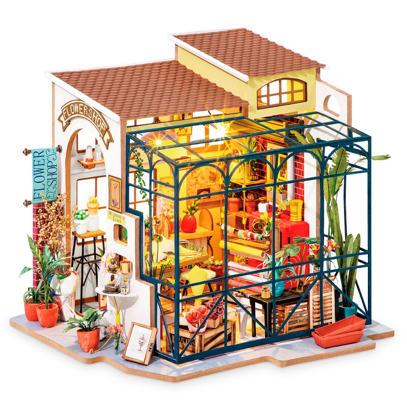 Puzzle 3D casa miniatura Emily s Flower Shop de ROBOTIME - Frikibase.com