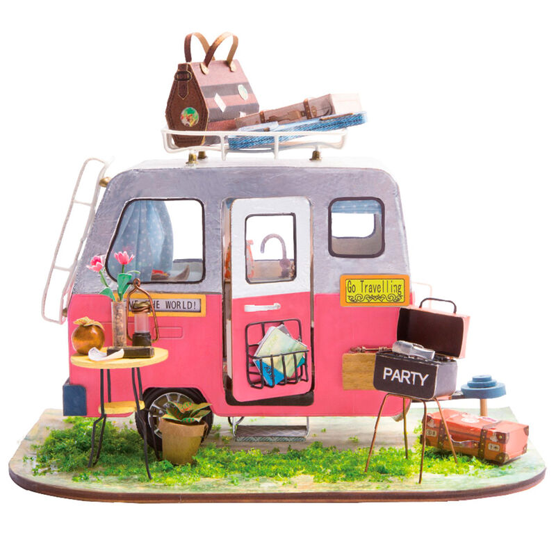 Puzzle 3D casa miniatura Happy Camper de ROBOTIME - Frikibase.com