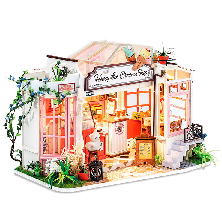 Puzzle 3D casa miniatura Honey Ice-cream Shop de ROBOTIME - Frikibase.com