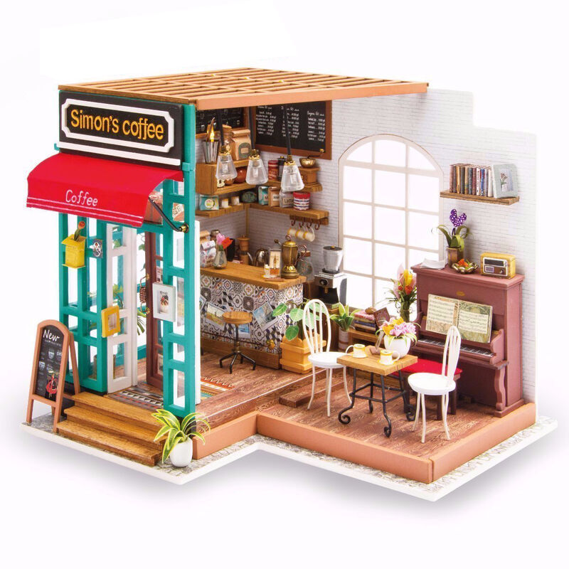 Puzzle 3D casa miniatura Simon s coffee de ROBOTIME - Frikibase.com