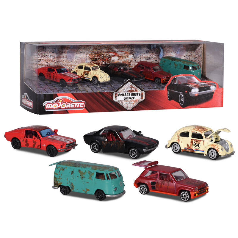 Set 5 coches metal Vintage Rusty 7