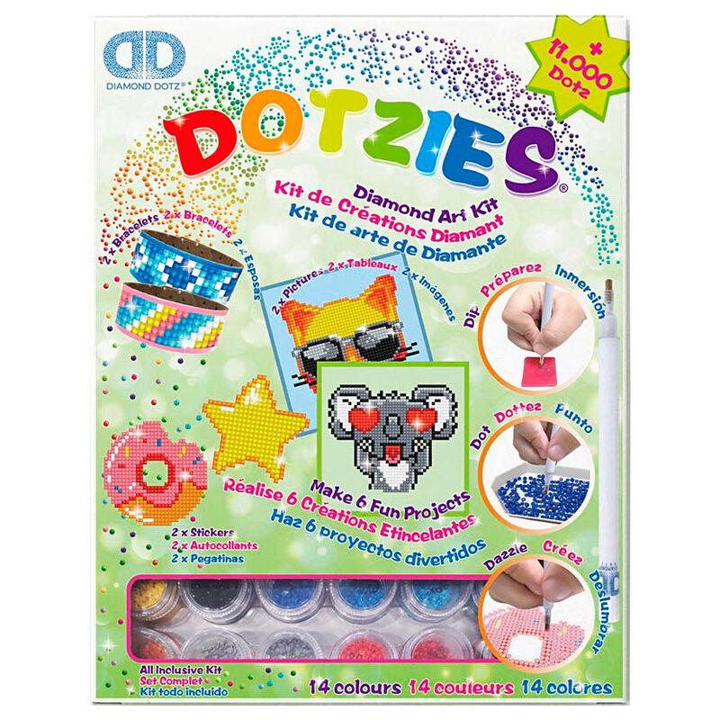 Set 6 proyectos pintura con diamantes Variety Diamond Dotz de DIAMOND DOTZ - Frikibase.com