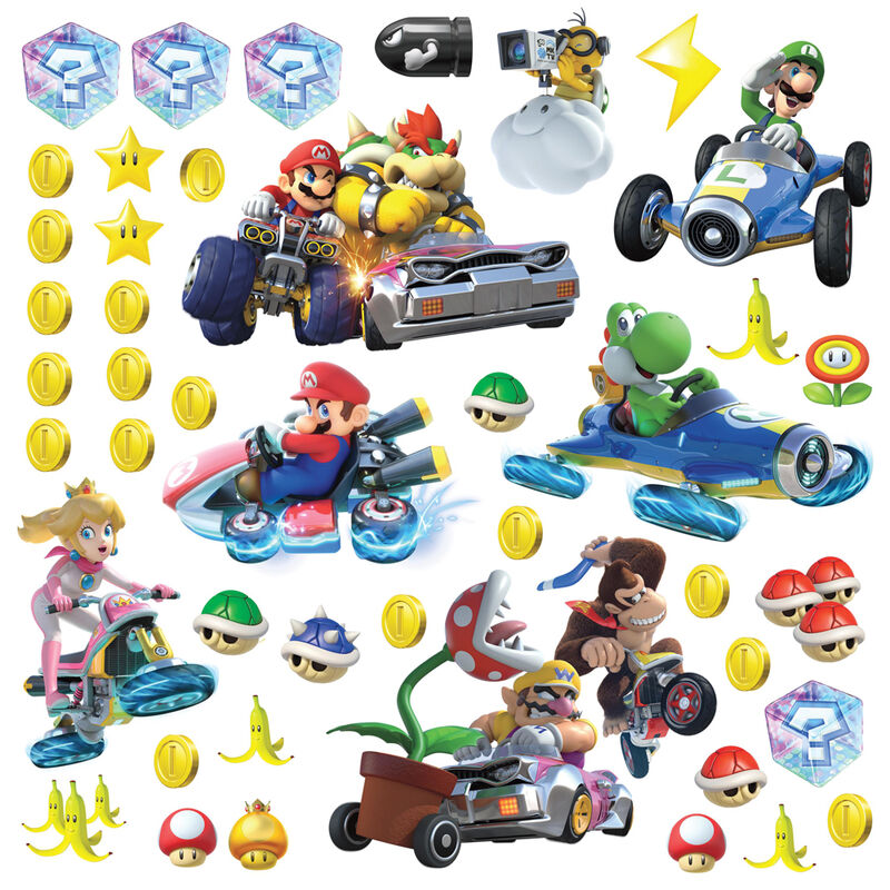 Vinilo decorativo Mario Kart Super Mario Bros de ROOMMATES - Frikibase.com