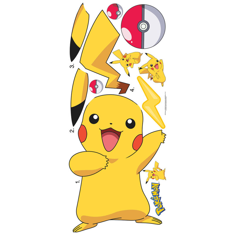 Vinilo decorativo Pikachu Pokemon de ROOMMATES - Frikibase.com