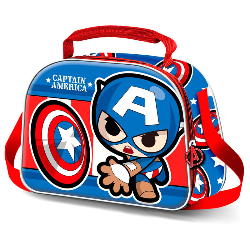 Bolsa portameriendas 3D Lets Go Capitan America Marvel de KARACTERMANIA - Frikibase.com