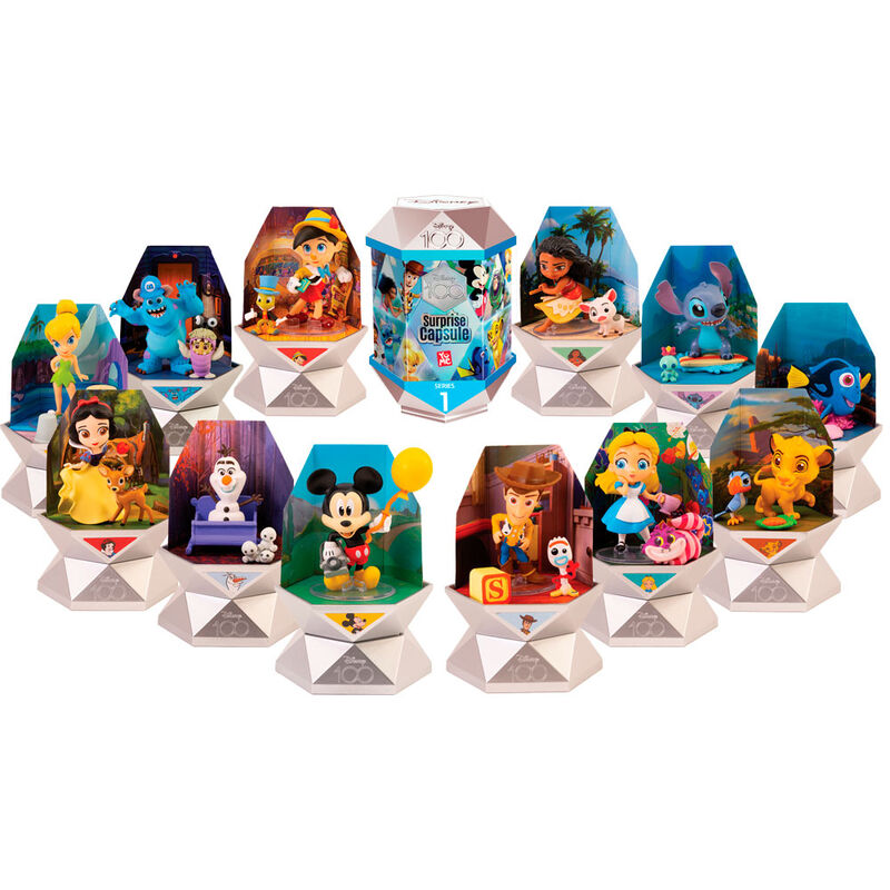 Expositor 12 Capsulas Sorpresa 100th Aniversario Disney surtido 7cm de DISNEY - Frikibase.com